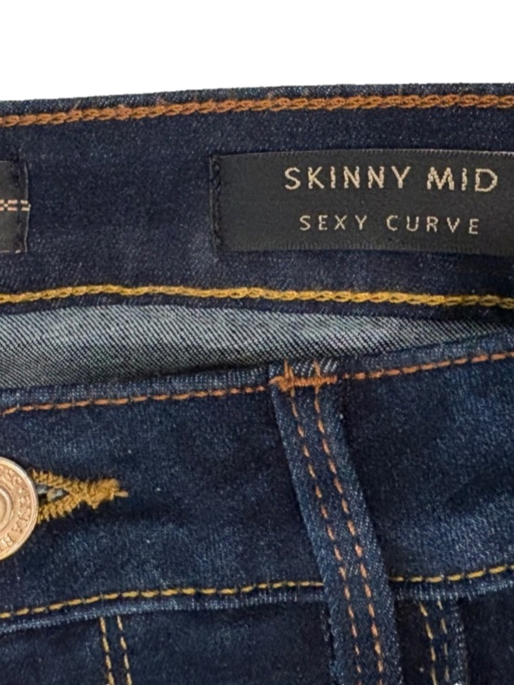GUESS Sexy Curve Skinny Mid-Rise Jeans – Dark Wash – Women's Size 28 - Picture 4 of 6